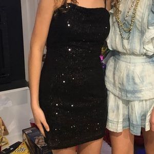 Black sequin dress